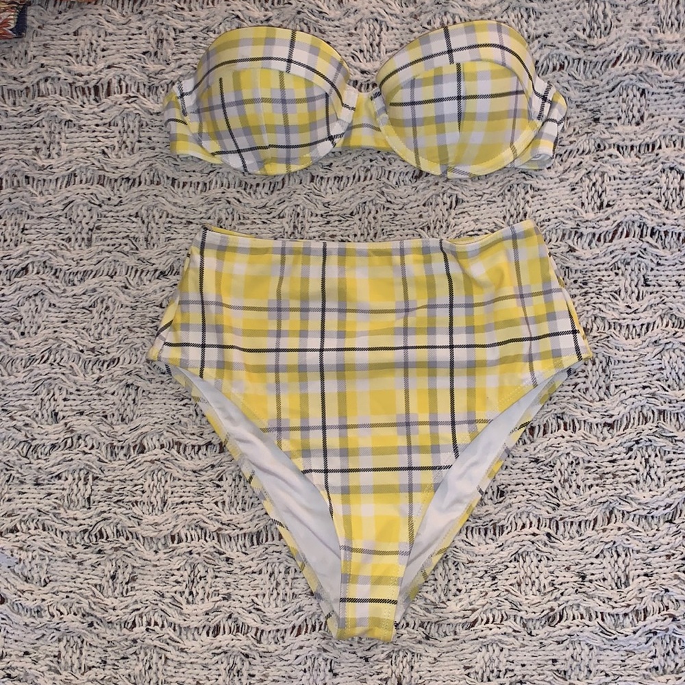 Old school plaid bikini set